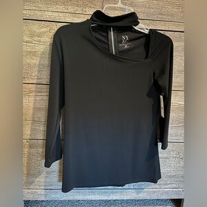 New York & Company Black Asymmetrical Tunic